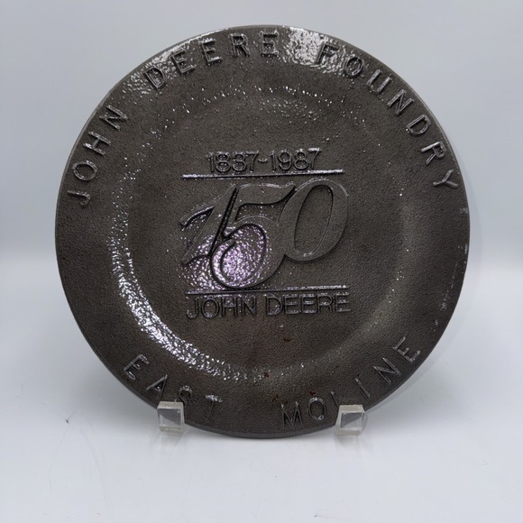 Genuine‎ John Deere Foundry East Moline 150th Anniversary Cast Iron Plate 1987